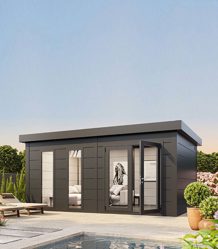 Abri de jardin en acier Eleganto 5436 de 19,3 m² Telluria