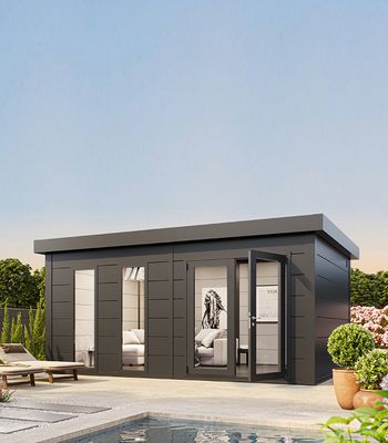 Abri de jardin en acier Eleganto 5436 de 19,3 m² Telluria