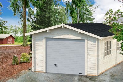Garage Roger 19 m² en bois 44 mm porte et traitement au choix