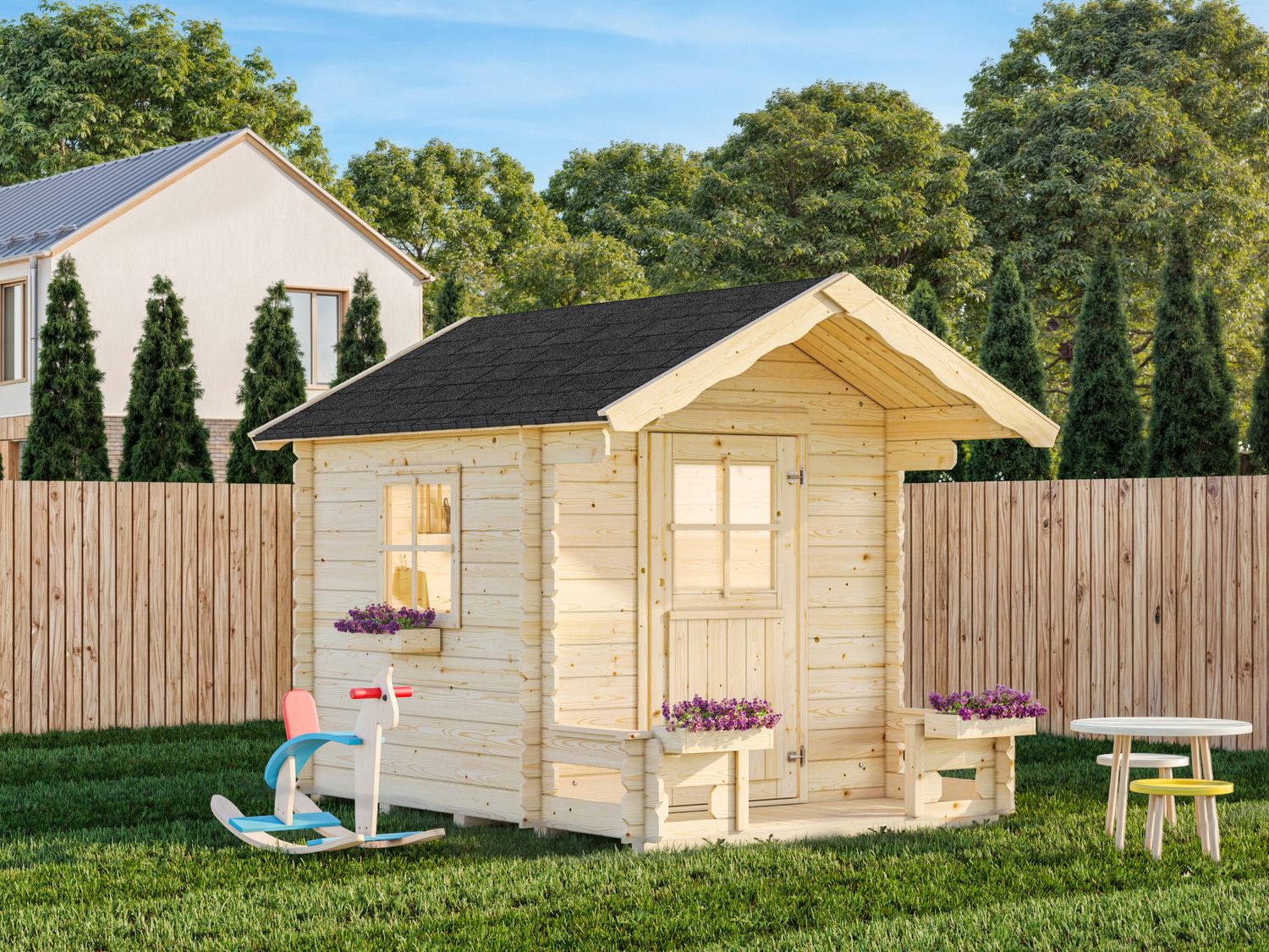 Cabane enfant  en bois KIDS Sam 2,4 m2 Naturel