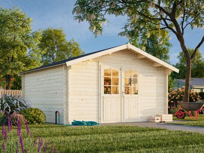 Abri de jardin deux pentes Lotta 13.9 m2 en bois 34 mm au choix