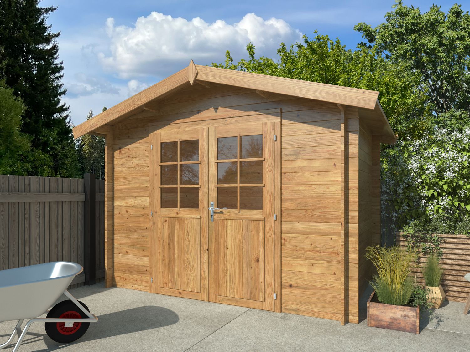 Abri de jardin en bois Valentine 4,7 m2 Autoclave Marron