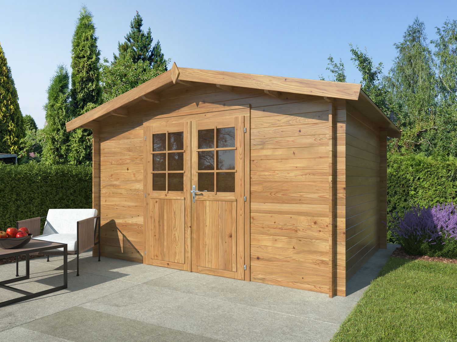 Abri de jardin en bois Valentine 9,0 m2 Autoclave Marron