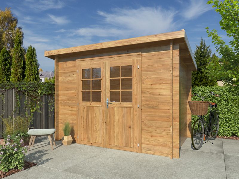 Abri de jardin en bois 28 mm Alice 4,7 m2 Autoclave Marron