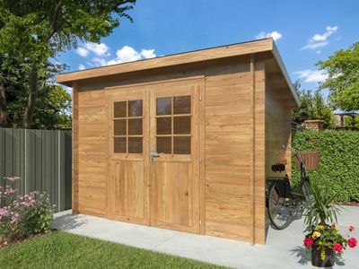 Abri de jardin en bois 28 mm Alice 6.1 m2 Autoclave Marron