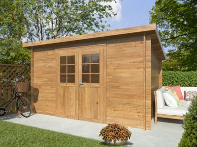 Abri de jardin en bois 28 mm Alice 9.0 m2 Autoclave Marron