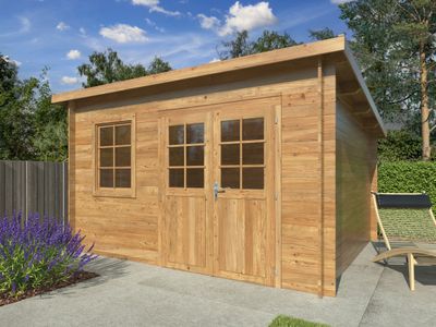 Abri de jardin en bois 28 mm Alice 11.0 m2 Autoclave Marron