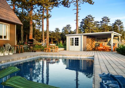 Abri de jardin toit plat Ella 6,9+10,0 m2 en bois 28 mm au choix