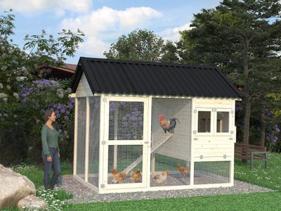 POULAILLER CHICK 6,7 m2 avec toiture métallique