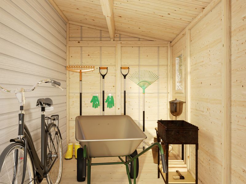 Abri de Rangement  toit Plat en bois Mia 5,4 m2 au choix