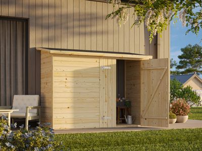 Abri de Rangement  toit plat  en bois Leif 2,2 m2 au choix