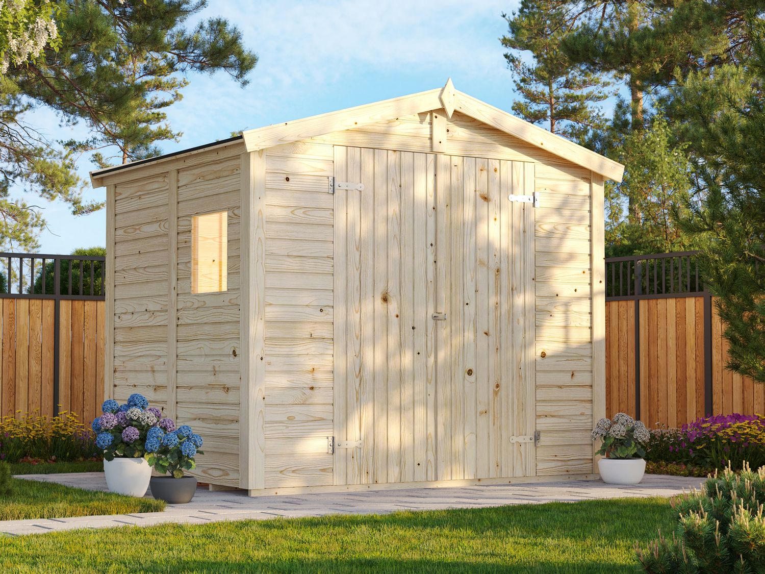 Abri de Rangement deux pentes en bois Dan 4,5 m2