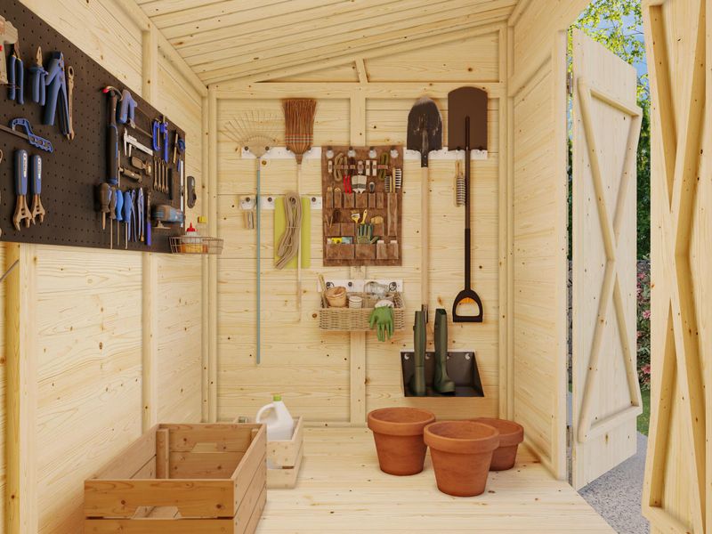 Abri de Rangement toit plat en bois Leif 4,5+ 2.9 m2 au choix
