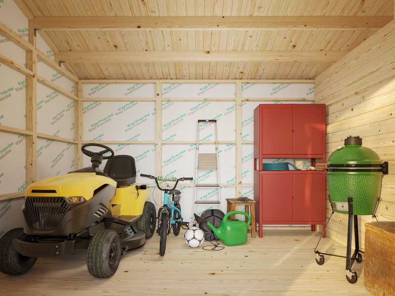 Abri de Rangement deux pentes en bois Olaf 16,9 m2 panneaux préfabriqués Naturel