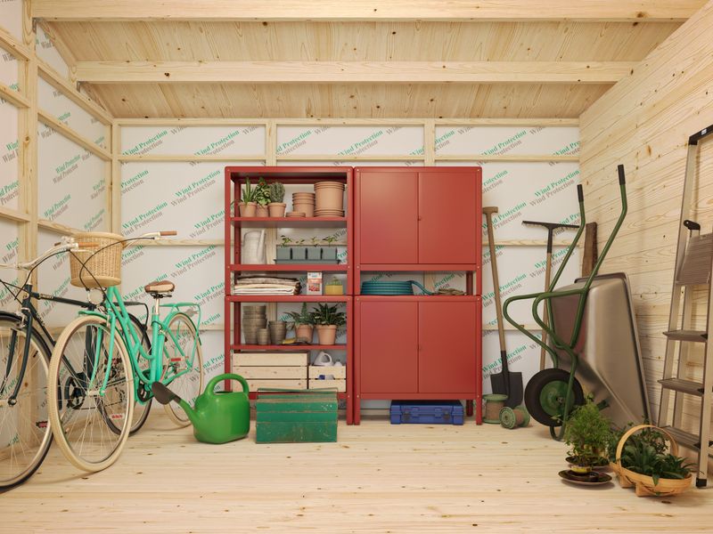Abri de Rangement deux pentes en bois Olaf 13,5 m2 Naturel