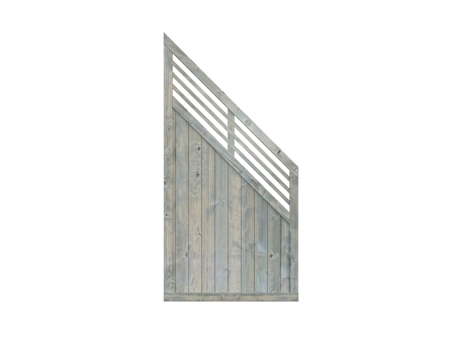 Panneau de clôture Reena 3 en bois 900x1800x/900 traité au choix, Traitement: Traité autoclave Gris
