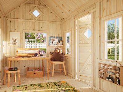 Cabane enfant en bois KIDS Jennie 3,6 m2 Naturel