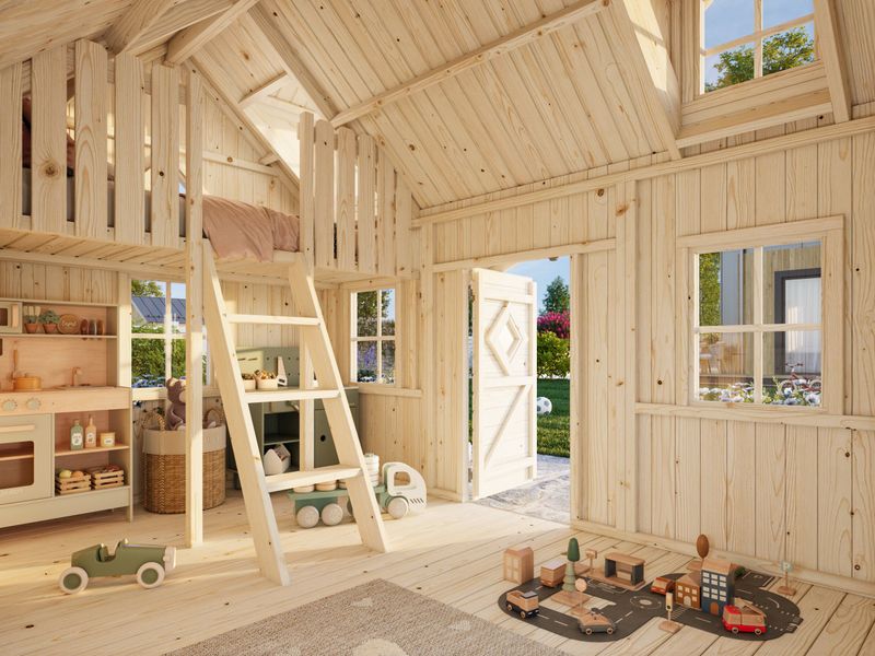 Cabane enfant en bois KIDS Marie 5,4 m2 Naturel