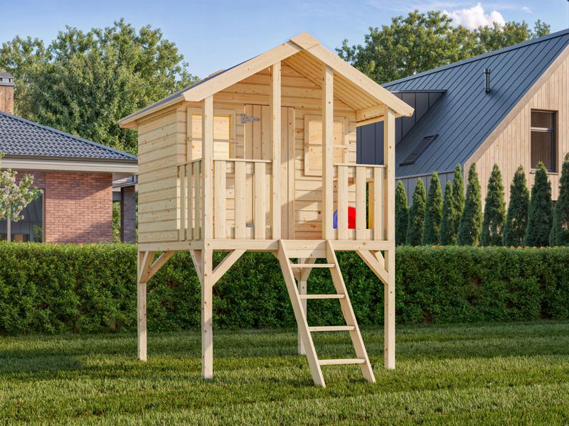 Cabane enfant en bois Toby 2,1 m2 Naturel