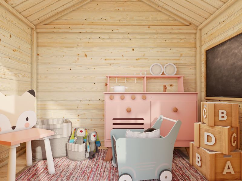 Cabane enfant en bois Toby 2,1 m2 Naturel