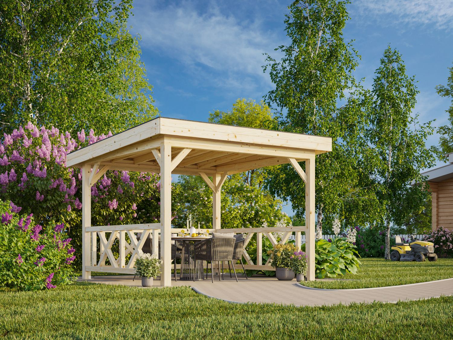 Pavillon Connect Lenna 8,3 m2 SET 301 en bois au choix