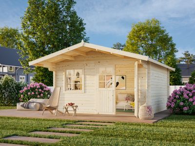 Abri de jardin Britta 14,6 m2 en bois 40 mm traité au choix