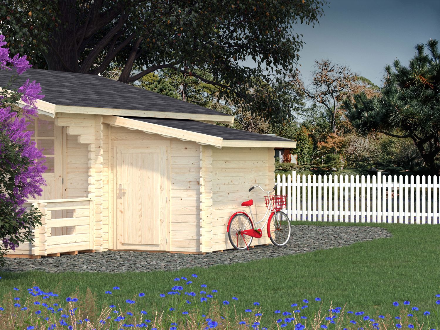 Annexe abri de jardin en bois 28 mm traite au choix