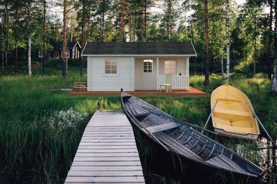 Chalet de loisirs Sandra 21,5+3,7 m2 en bois 70 mm avec plancher traité Naturel