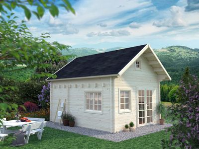 Chalet de loisirs Kendra 18,4 m2 en bois 70 mm Naturel