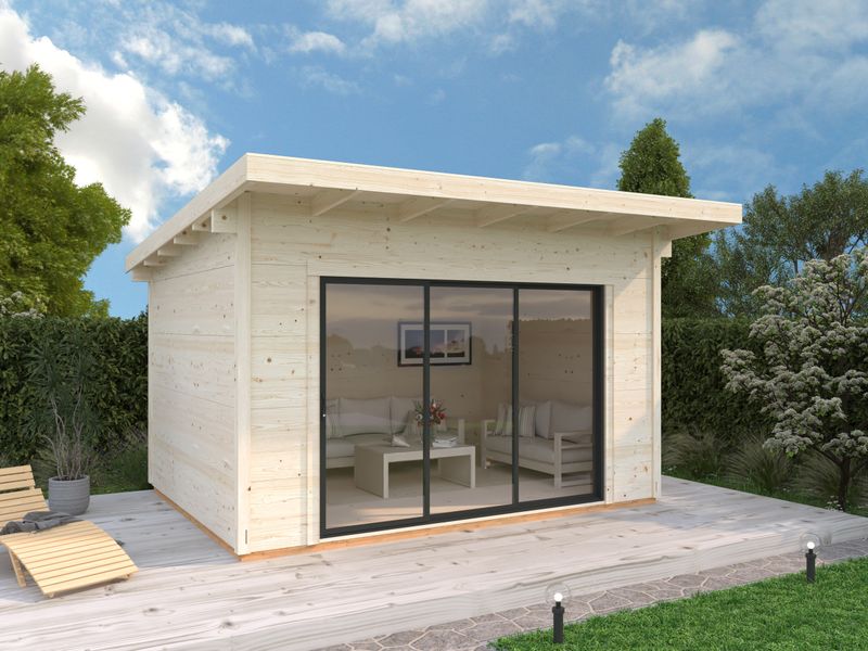 Chalet Grace 11,2 m² SLIDE PLUS en bois 56 mm avec plancer traité au choix