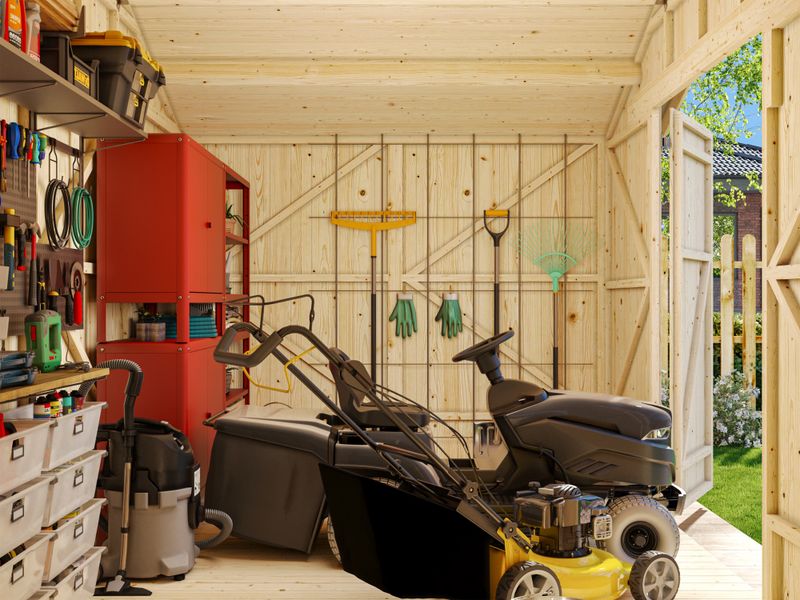 Abri de Rangement toit deux pentes en bois Nils 8.2 m2 panneaux préfabriqués traité au choix