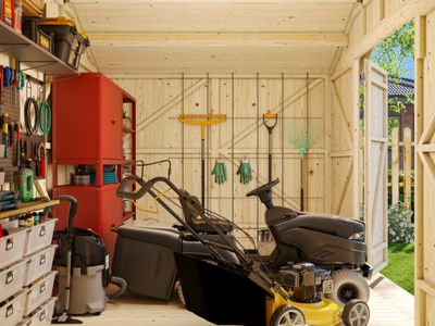 Abri de Rangement toit deux pentes en bois Nils 8.2 m2 panneaux préfabriqués traité au choix