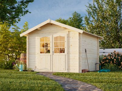 Abri de rangement deux pentes LOTTA 7,3 m2 en bois 28 mm traité au choix