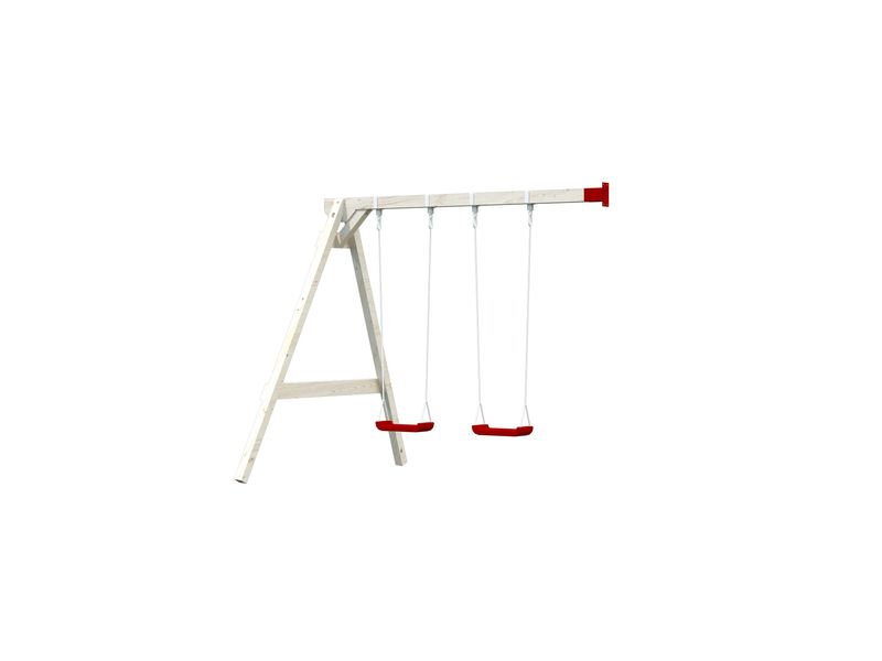 Aire de jeux Toby Balançoire accolable 241x208x215 cm en bois Naturel