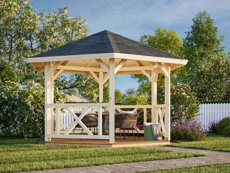 Pavillon de jardin Betty 9,9 m2 en bois au choix