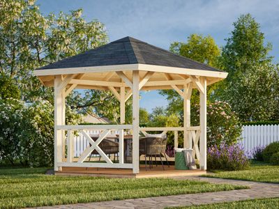 Pavillon de jardin Betty 9,9 m2 en bois au choix