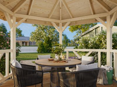 Pergola BETTY 9,9 m2 en bois au choix
