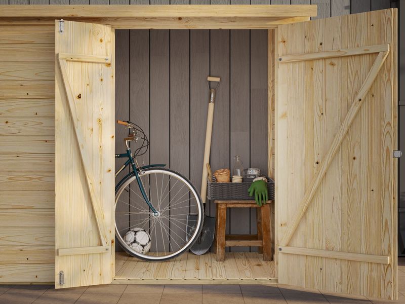 Abri de Rangement  toit plat  en bois Leif 2,2 m2 au choix