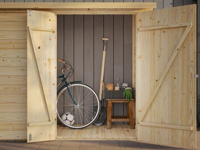 Abri de Rangement  toit plat  en bois Leif 2,2 m2 au choix