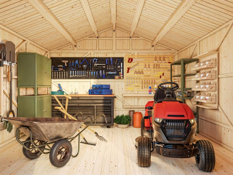 Abri de Rangement toit deux pentes en bois LUCAS 12,1 m2 panneaux préfabriqués traité au choix