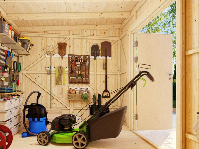 Abri de Rangement toit Plat en bois Stig 8,2 m2 au choix