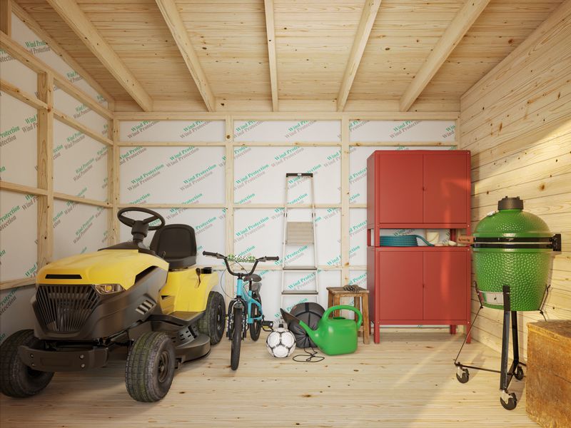 Abri de Rangement toit plat en bois Kalle 16,9 m2 panneaux préfabriqués traité Naturel