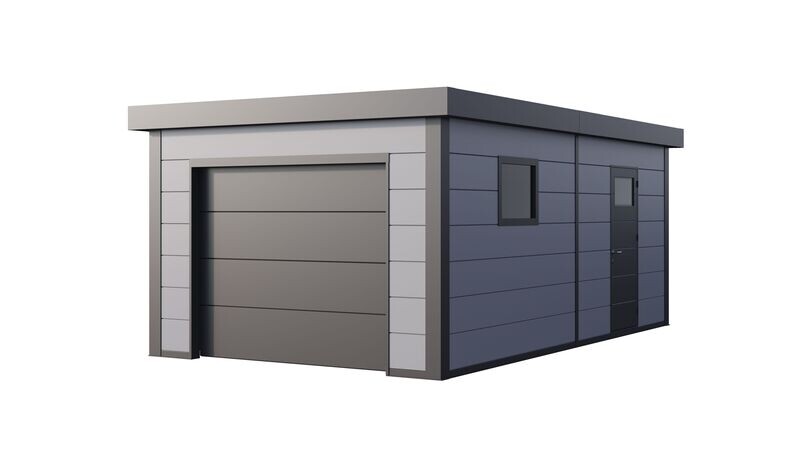 Garage en acier Eleganto 3663 de 23 m²