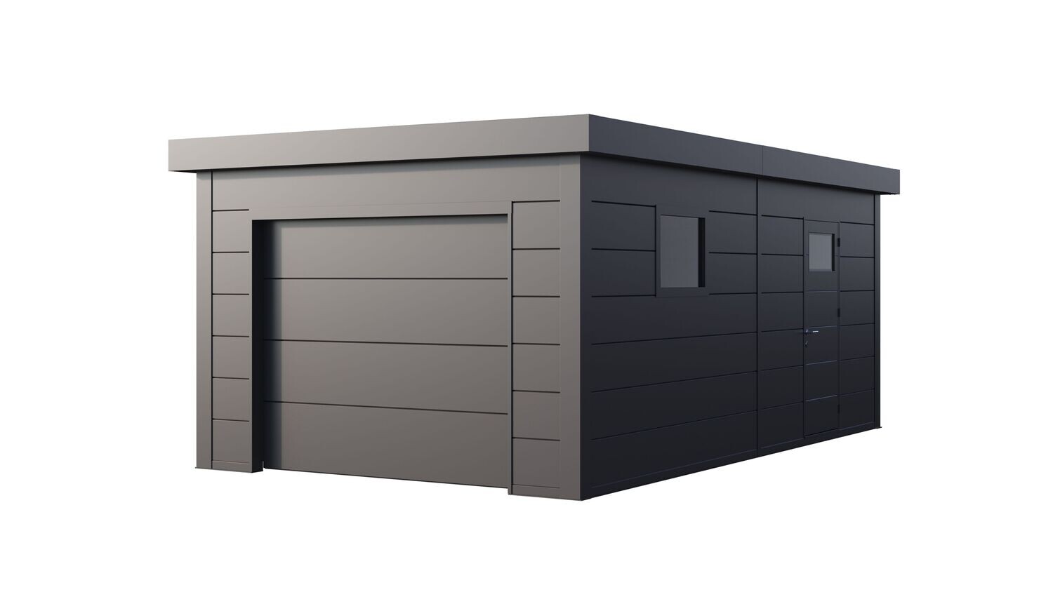 Garage en acier Eleganto 3663 de 23 m²
