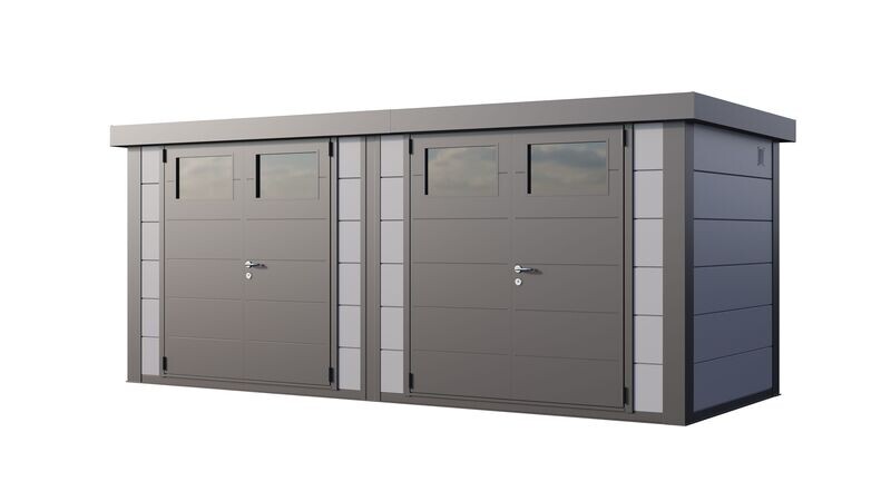 Abri de jardin en acier  DUO 2721 de 2x5,6 m²