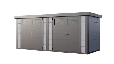 Abri de jardin en acier  DUO 2721 de 2x5,6 m²