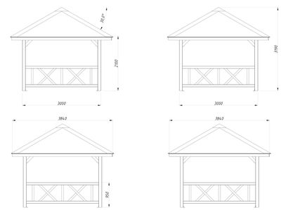 Pergola BIANCA 8,3 m2 SET101 en bois traité au choix