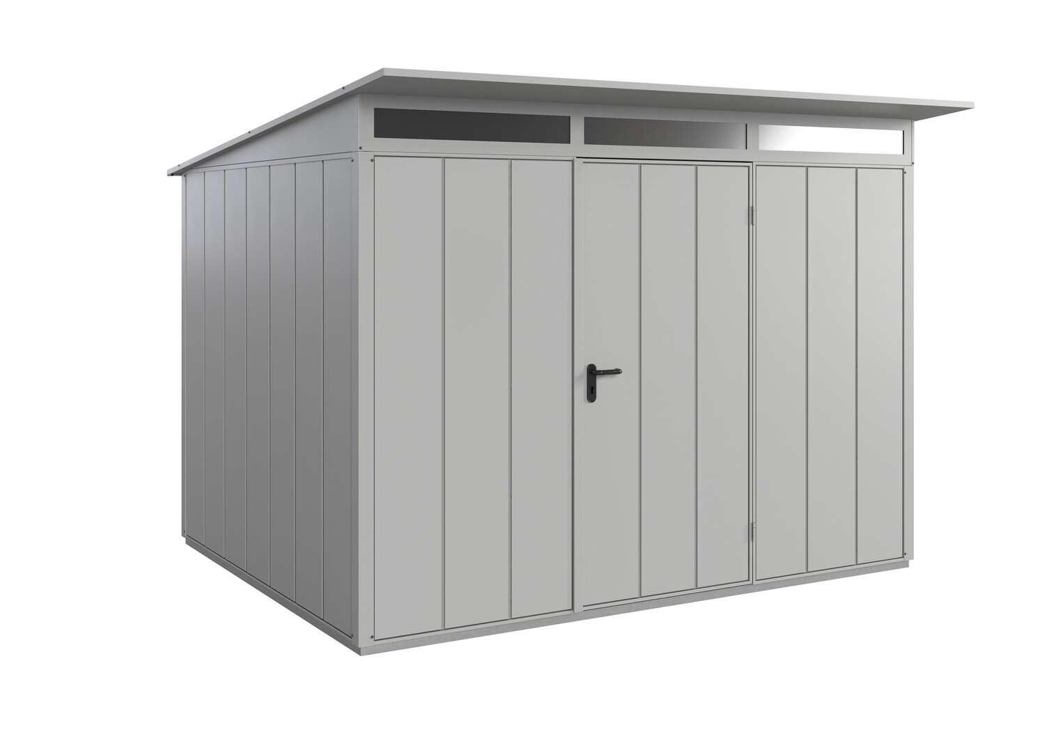 Abri de jardin Berry Modern à toit en appentis 3.8 m2 Type 1 en metal avec 1  portillon au 2 portillons
