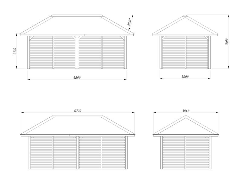 Connect Bianca 16.6 m2 SET 109 en bois traité au choix
