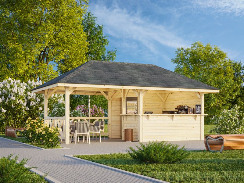 Pergola Connect BIANCA 16.6 m2 SET 110 en bois 28 mm traité au choix